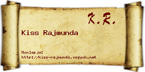 Kiss Rajmunda névjegykártya