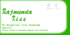 rajmunda kiss business card
